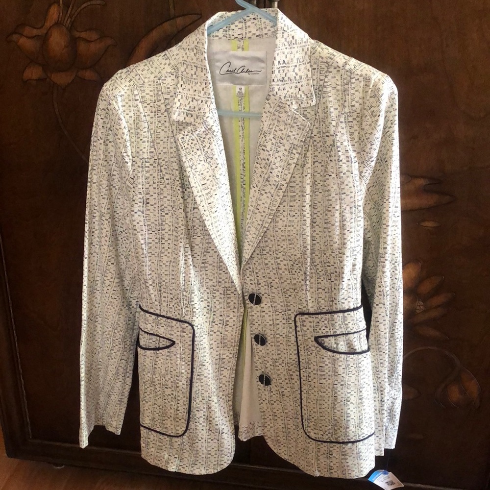 Carol Anderson by Invitation 98% cotton 2% spandex blazer